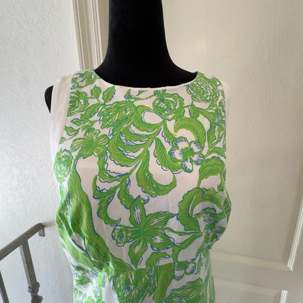 NWT Lilly Pulitzer Sz 6 Beckler Stretch Shift Dress Resort White Daffodil Hill - Picture 5 of 10